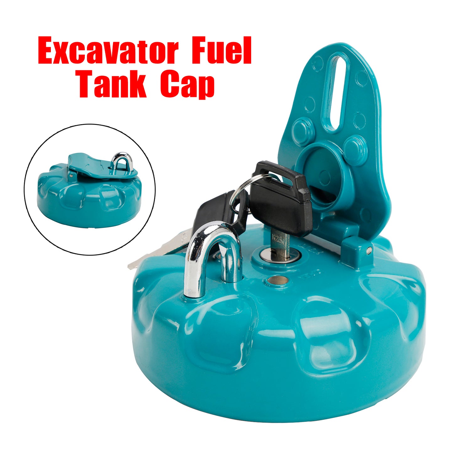Fuel Cap With 2 Keys 2444R1047 For Kobelco SK200-8 SK210-8 SK260-8 SK330-8