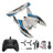 RC Plane For Water Land & Air Aircraft 3Ch Remote With 2 Batteries 2.4Ghz Blue