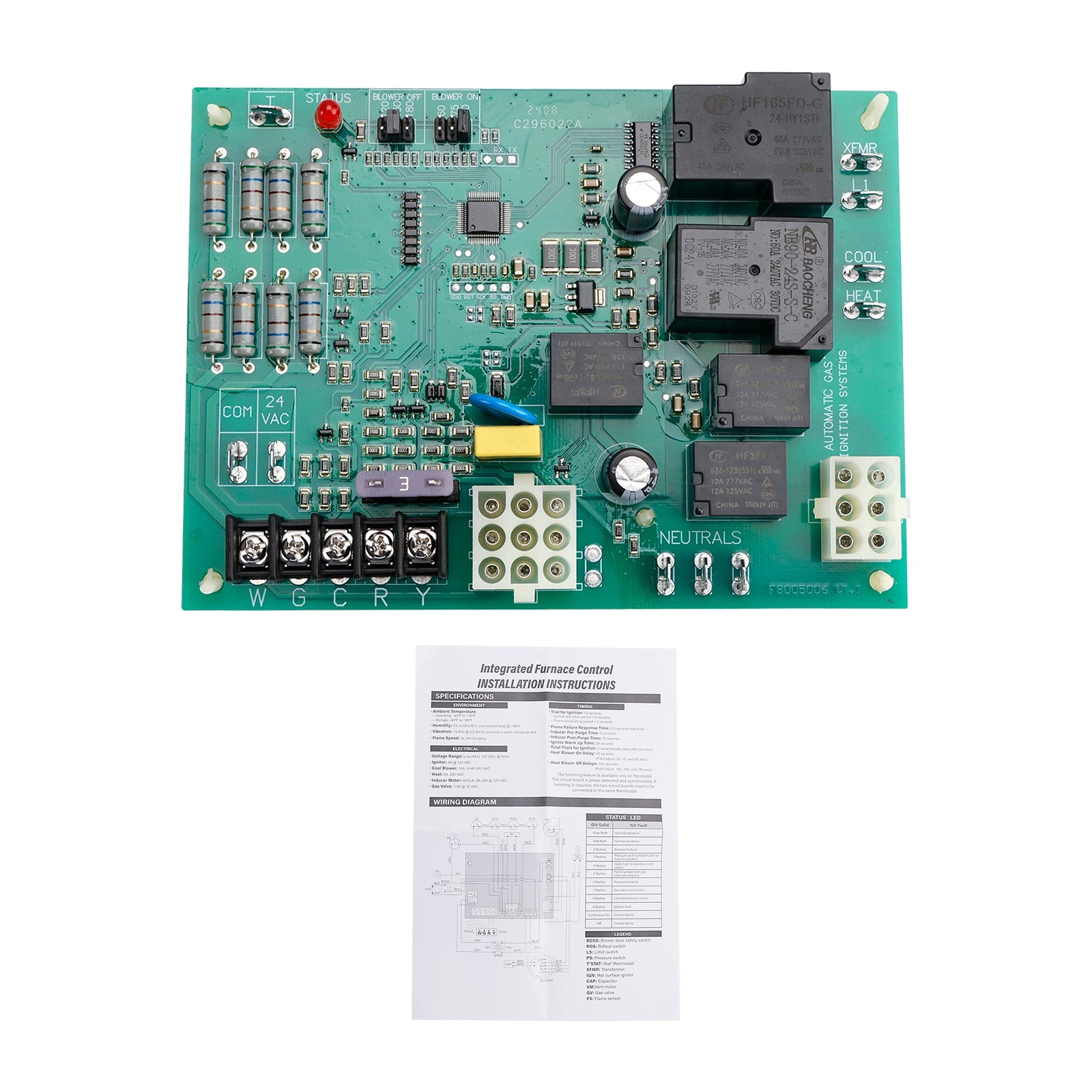 ICM280 Furnace Control Circuit Board for Goodman Control Board B1809906 B1809908