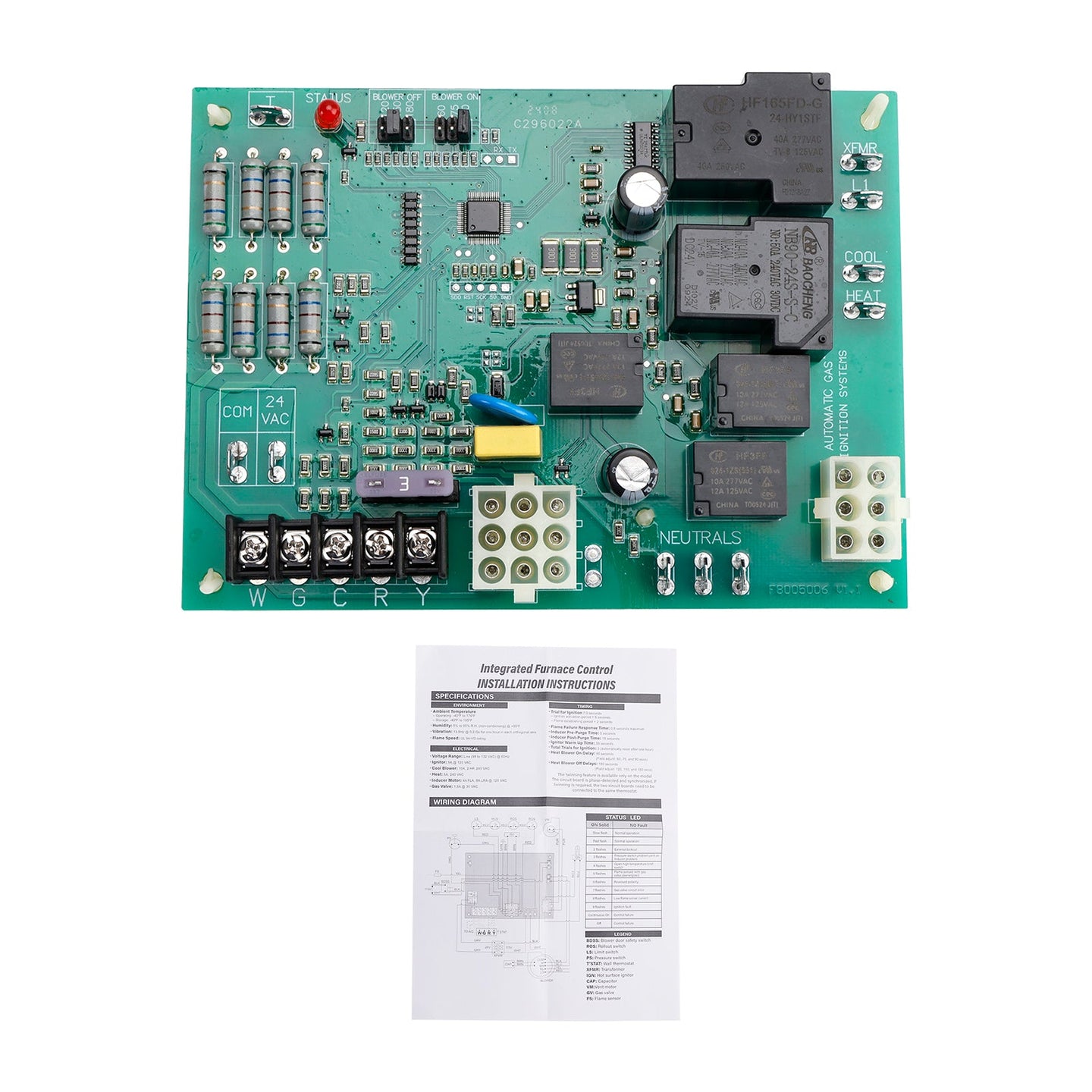 ICM280 Furnace Control Circuit Board for Goodman Control Board B1809906 B1809908