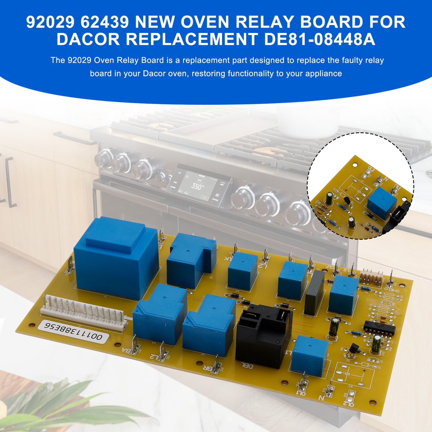 92028 Oven Relay Board for Dacor Replacement DE81-09179A