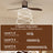 52-Inch Smart Ceiling Fan with Light, Quiet DC Motor, Remote & App Control, Dimmable 3-Color LED, 6-Speed Reversible