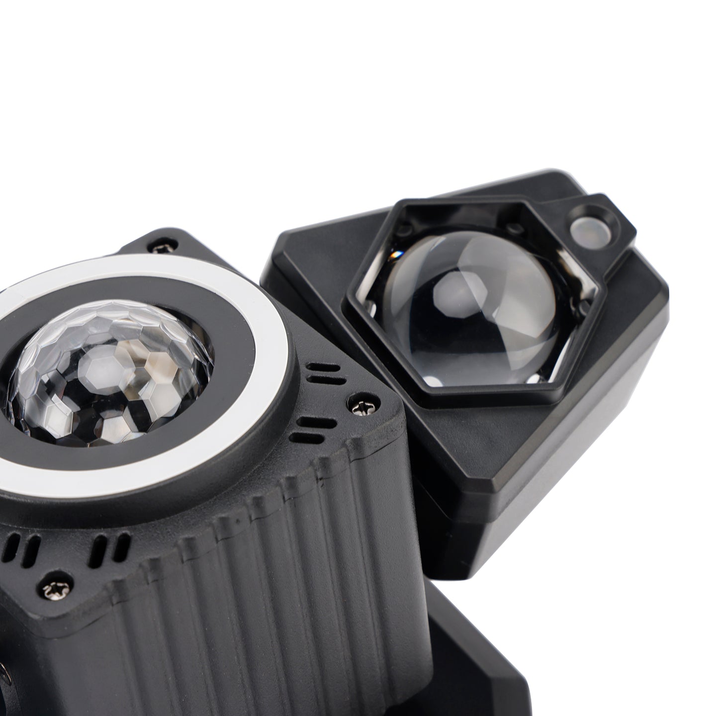 4-in-1 LED Moving Head DJ Light with Laser, Strobe, RGBW Beam & Magic Ball Effects, DMX Stage Lighting for Parties