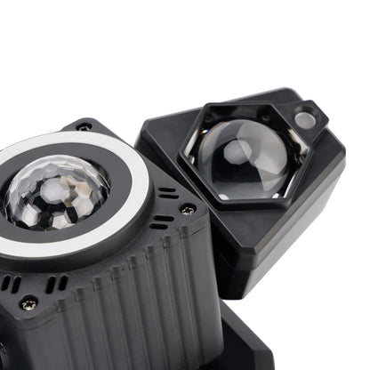 4-in-1 LED Moving Head DJ Light with Laser, Strobe, RGBW Beam & Magic Ball Effects, DMX Stage Lighting for Parties