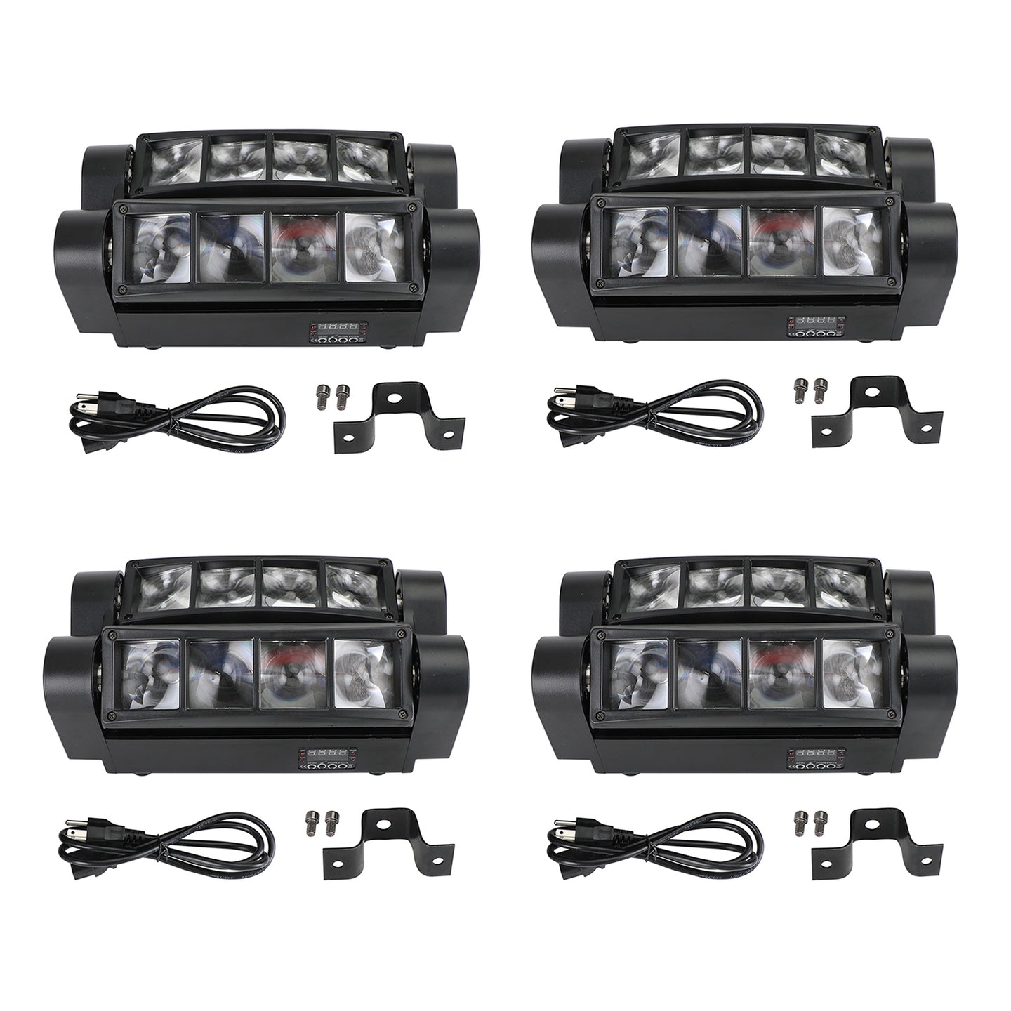 4Pcs 80W 8LED RGBW Spider Moving Head Stage Lighting Beam DMX Party DJ Lighting (Copy)