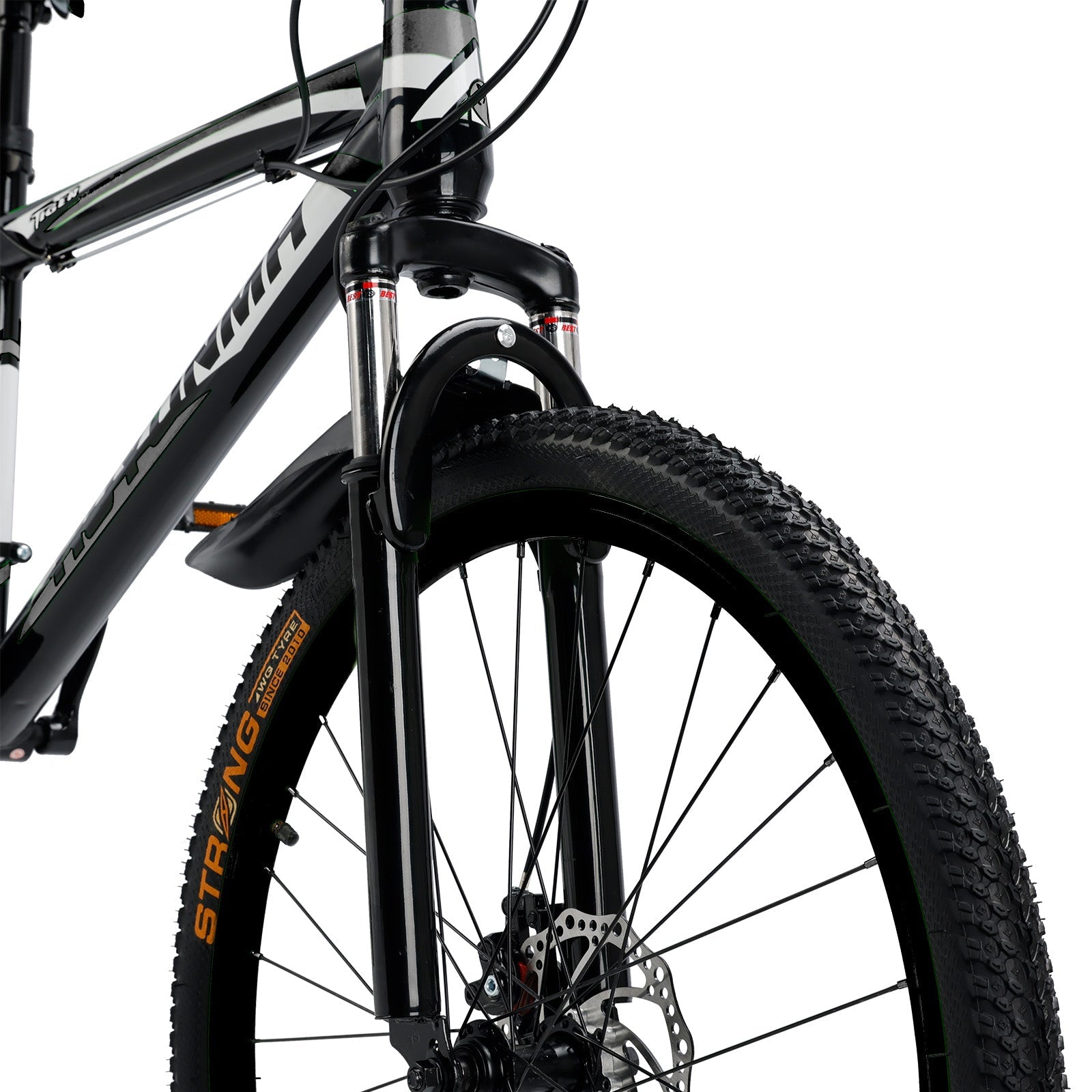 Unisex 26 inch 24 Speed MTB w/ Disc Brake Mountain Bike Black+White