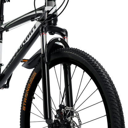 Unisex 26 inch 24 Speed MTB w/ Disc Brake Mountain Bike Black+White