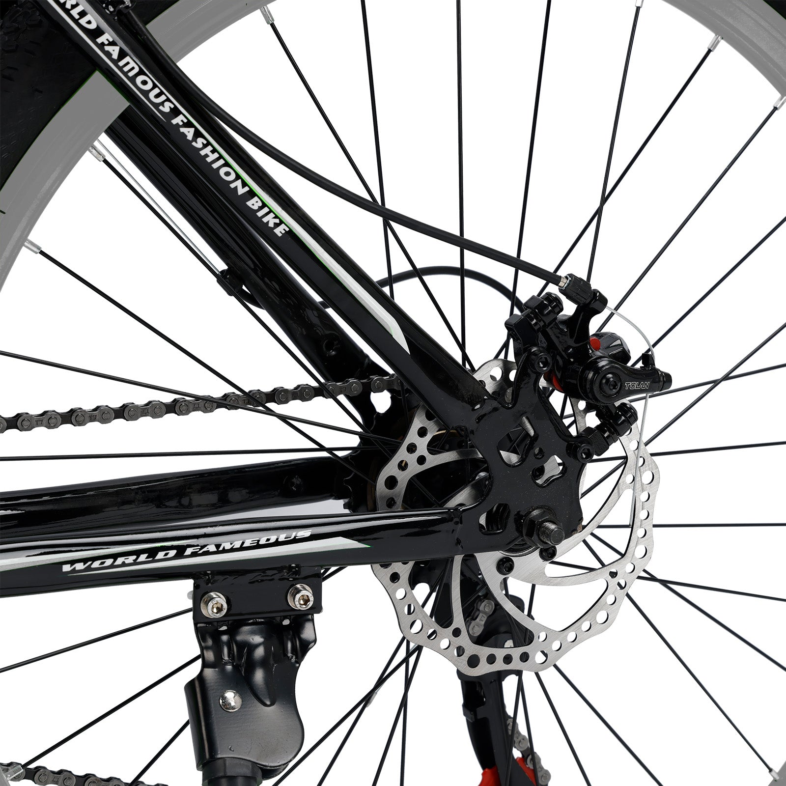 Unisex 26 inch 24 Speed MTB w/ Disc Brake Mountain Bike Black+White