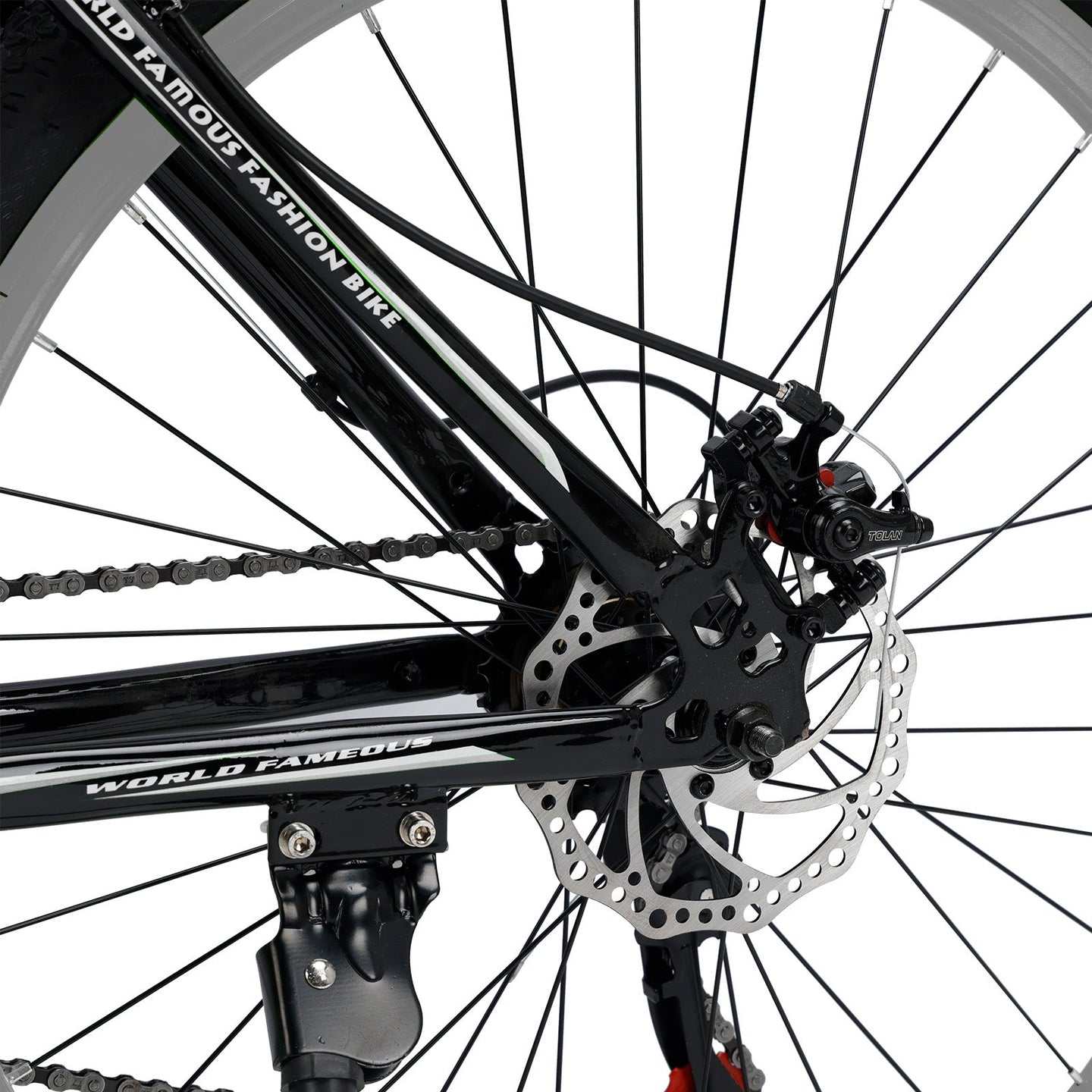 Unisex 26 inch 24 Speed MTB w/ Disc Brake Mountain Bike Black+White