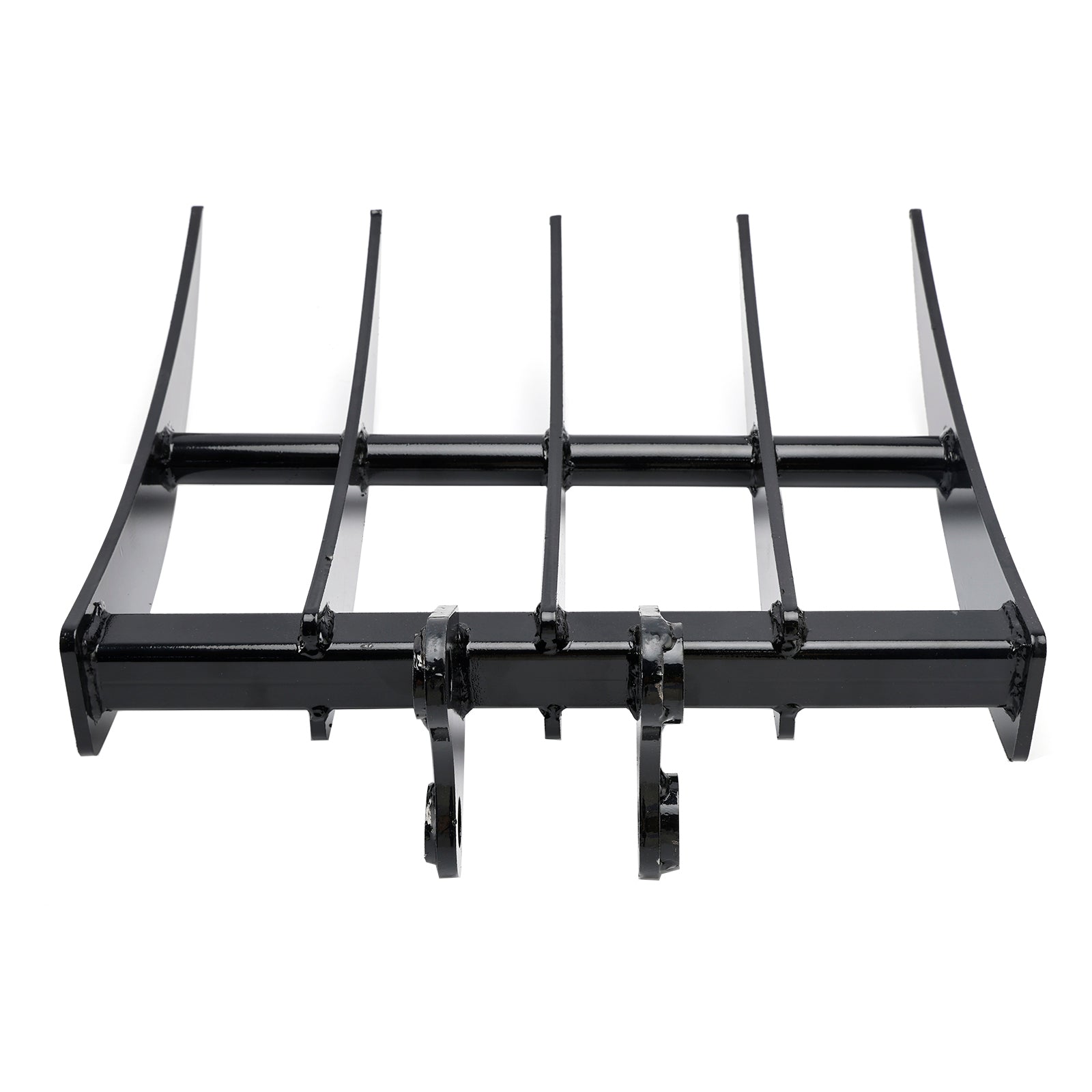 Mini Excavator Rake Attachment for 25mm Pins, 90mm Centers & 90mm Span, for Land Clearing & Root Removal
