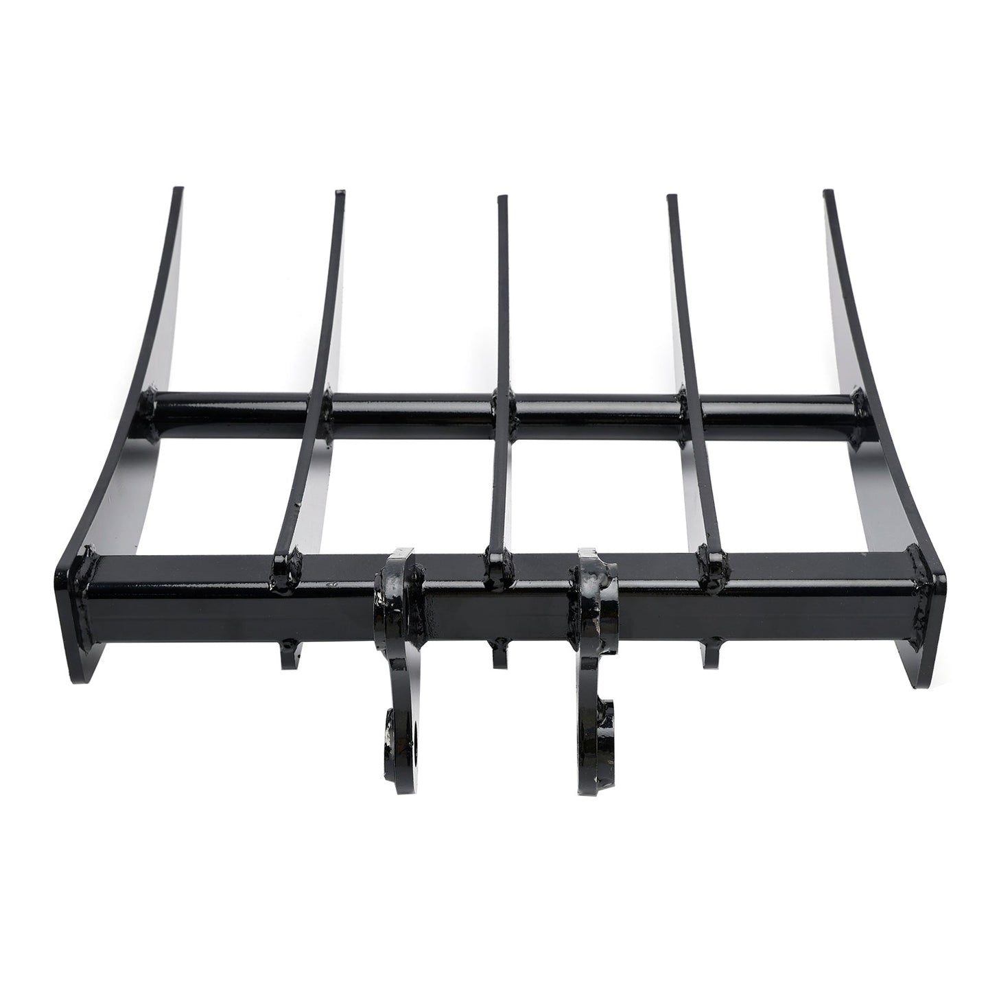 Mini Excavator Rake Attachment for 25mm Pins, 90mm Centers & 90mm Span, for Land Clearing & Root Removal