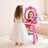 Toddler Makeup Table with Mirror and Chair Kids Vanity Set with Blowdryer for 3+