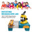 Rotating Microscope LED 100X-1200X Magnification Science Toys Kit For Kid Yellow