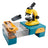 Rotating Microscope LED 100X-1200X Magnification Science Toys Kit For Kid Yellow