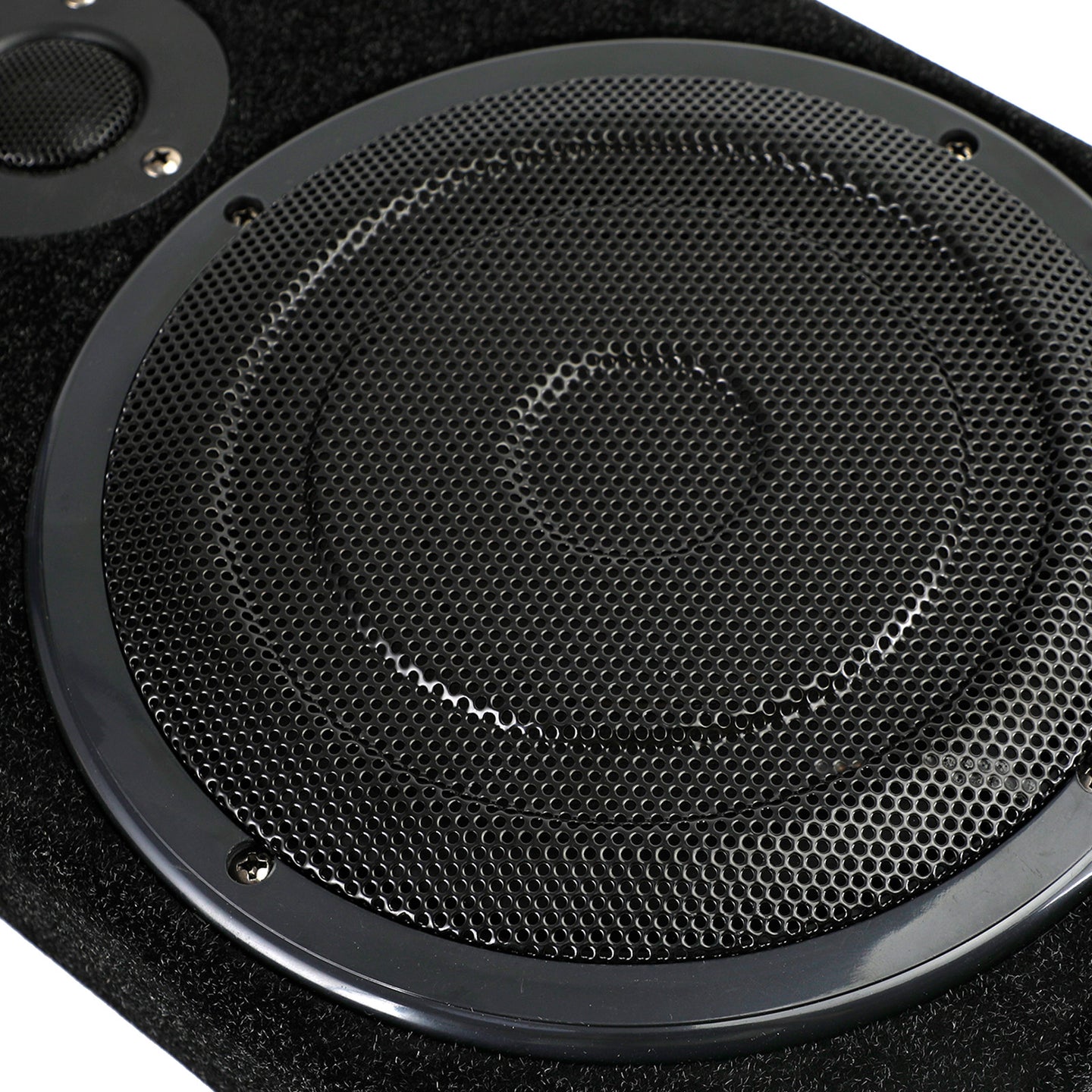 8 Inch 600W Slim Under-Seat Car Subwoofer with Built-in Amplifier & Tweeter, Full Range Powered Speaker Box
