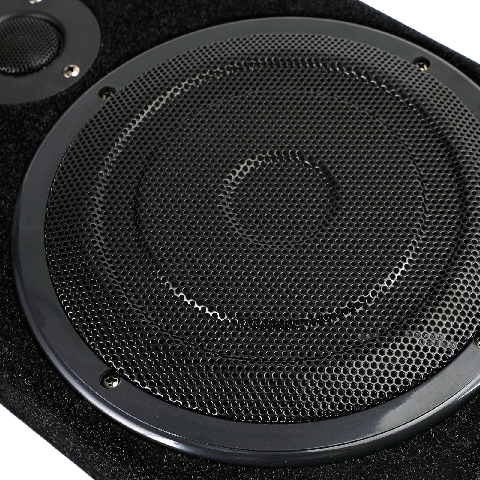 8" 600W Under-Seat Car Subwoofer with Built-in Amplifier – Slim Powered Sub Woofer Bass Speaker Box, Universal 12V Car Audio (US)