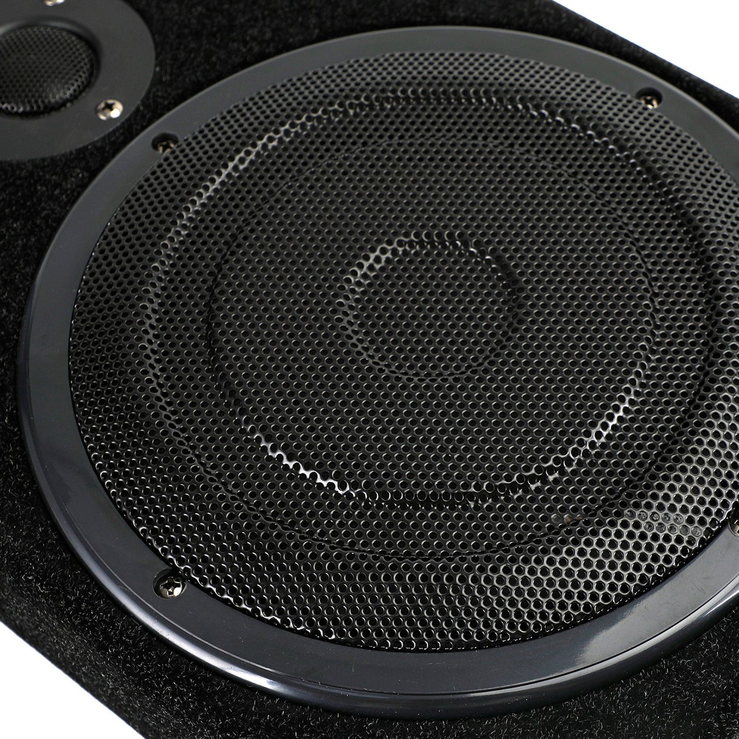 8" 600W Under-Seat Car Subwoofer with Built-in Amplifier – Slim Powered Sub Woofer Bass Speaker Box, Universal 12V Car Audio (US)