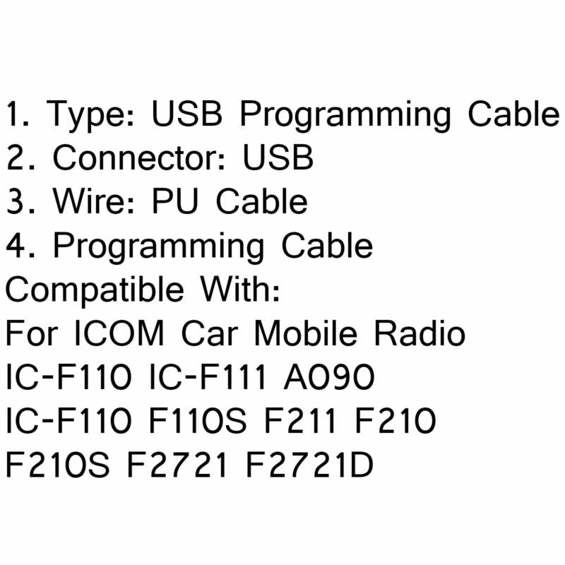 Kabel Programmier OPC-1122 Car Für 1xUSB Funkgerät U Mobile ICOM GER IC-F110/111