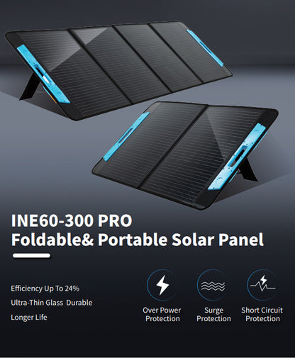 100W Portable Solar Panel Foldable Solar Charger with USB/TypeC/DC Port Dustproof Waterproof IP65
