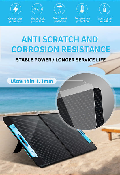 100W Portable Solar Panel Foldable Solar Charger with USB/TypeC/DC Port Dustproof Waterproof IP65