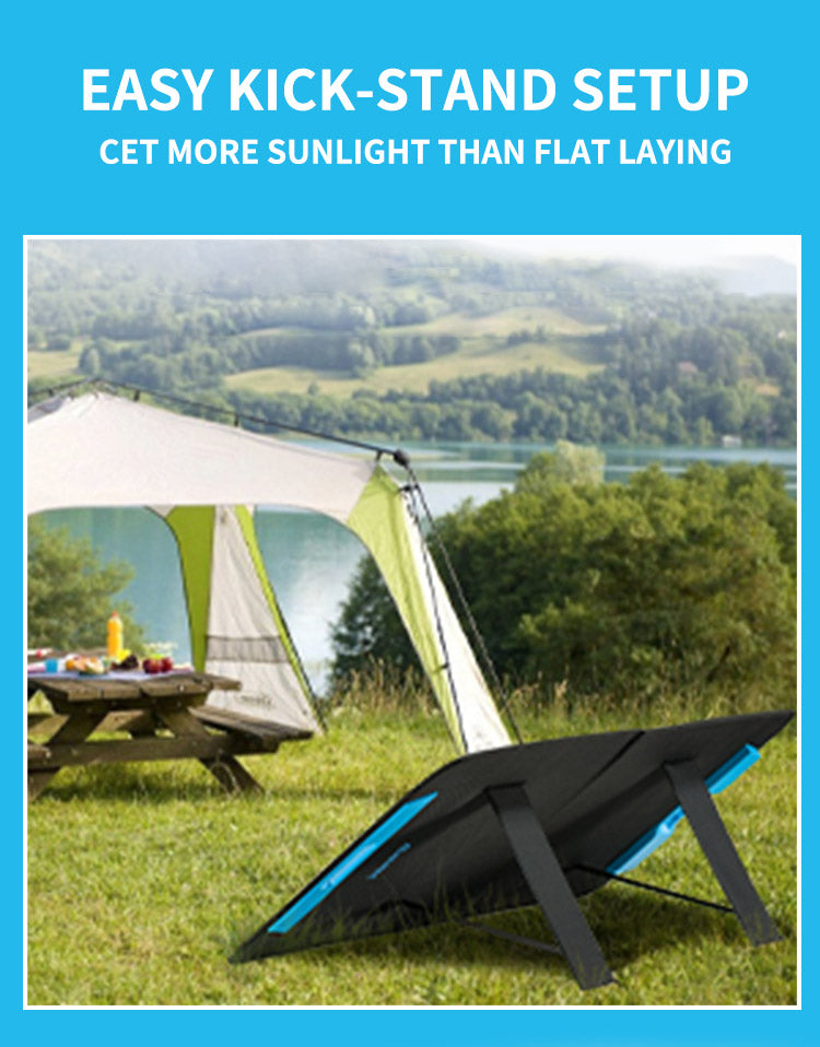 100W Portable Solar Panel Foldable Solar Charger with USB/TypeC/DC Port Dustproof Waterproof IP65