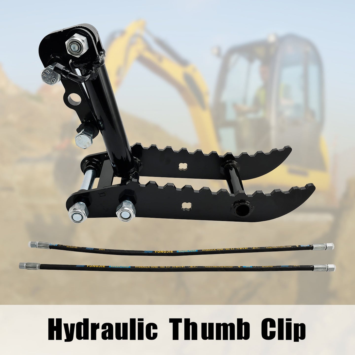 Hydraulic Thumb Attachment for Mini Excavators – Digger Track Crawler Grapple Clip