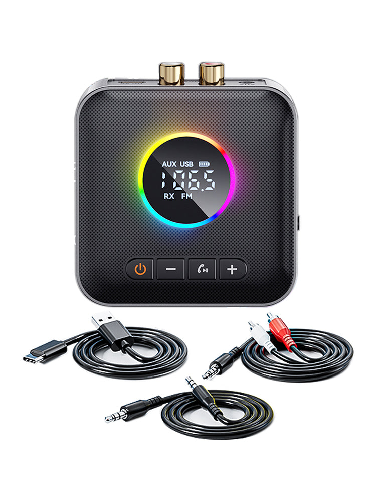 5.4 Bluetooth Adapter Audio Receiver FM Transmitter Lossless U Disk One to Two