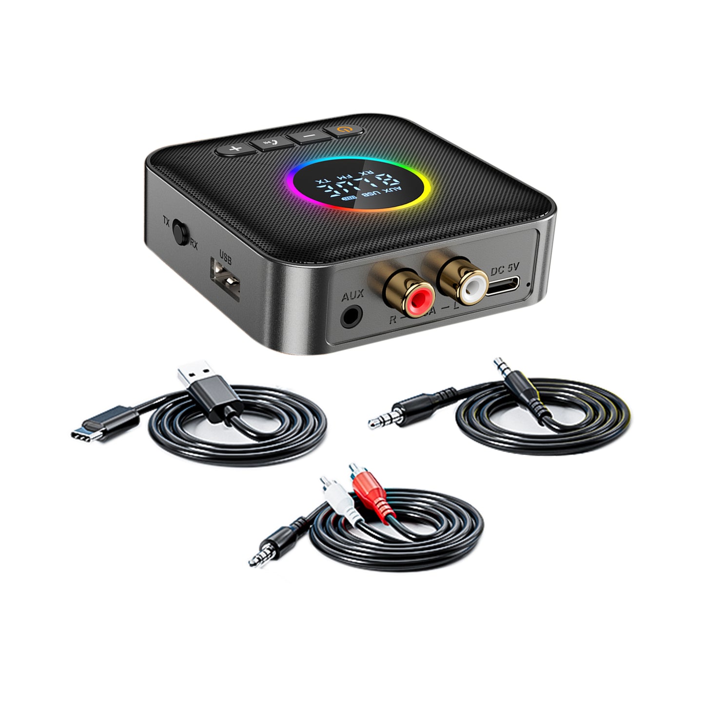 5.4 Bluetooth Adapter Audio Receiver FM Transmitter Lossless U Disk One to Two