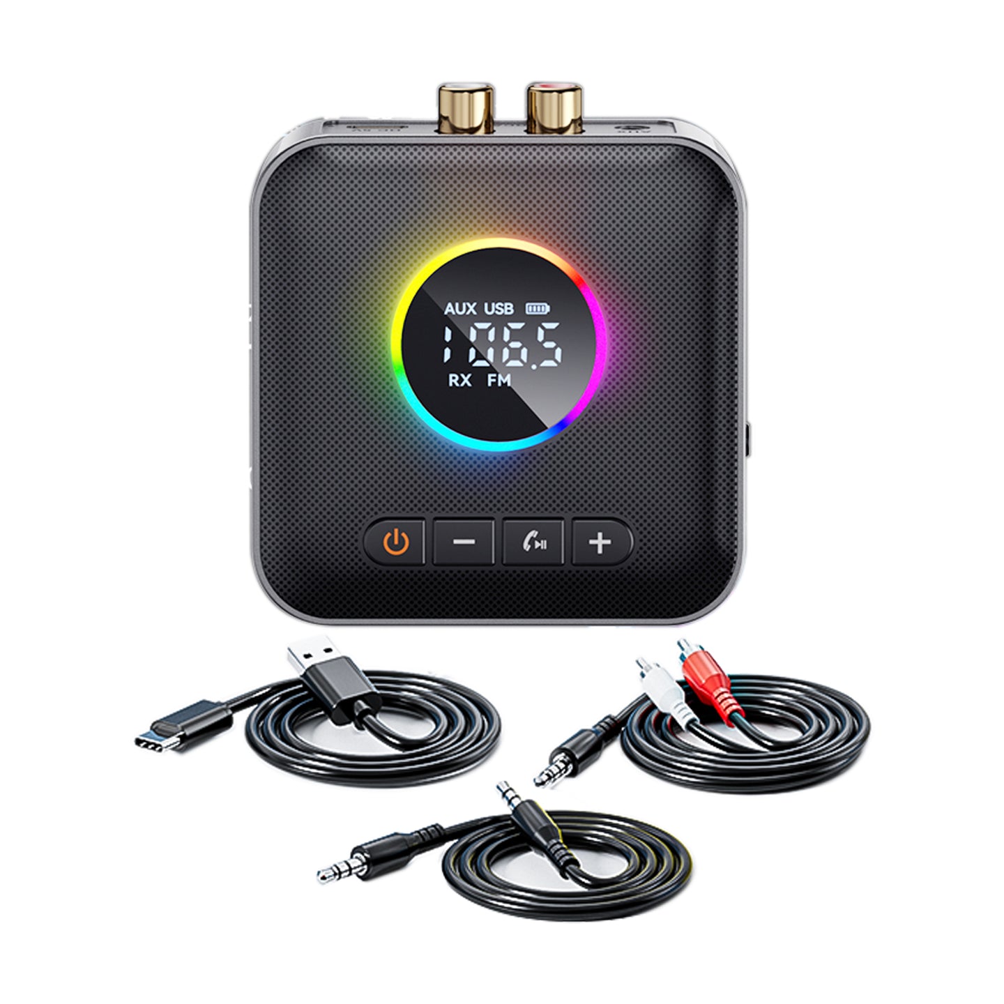 5.4 Bluetooth Adapter Audio Receiver FM Transmitter Lossless U Disk One to Two