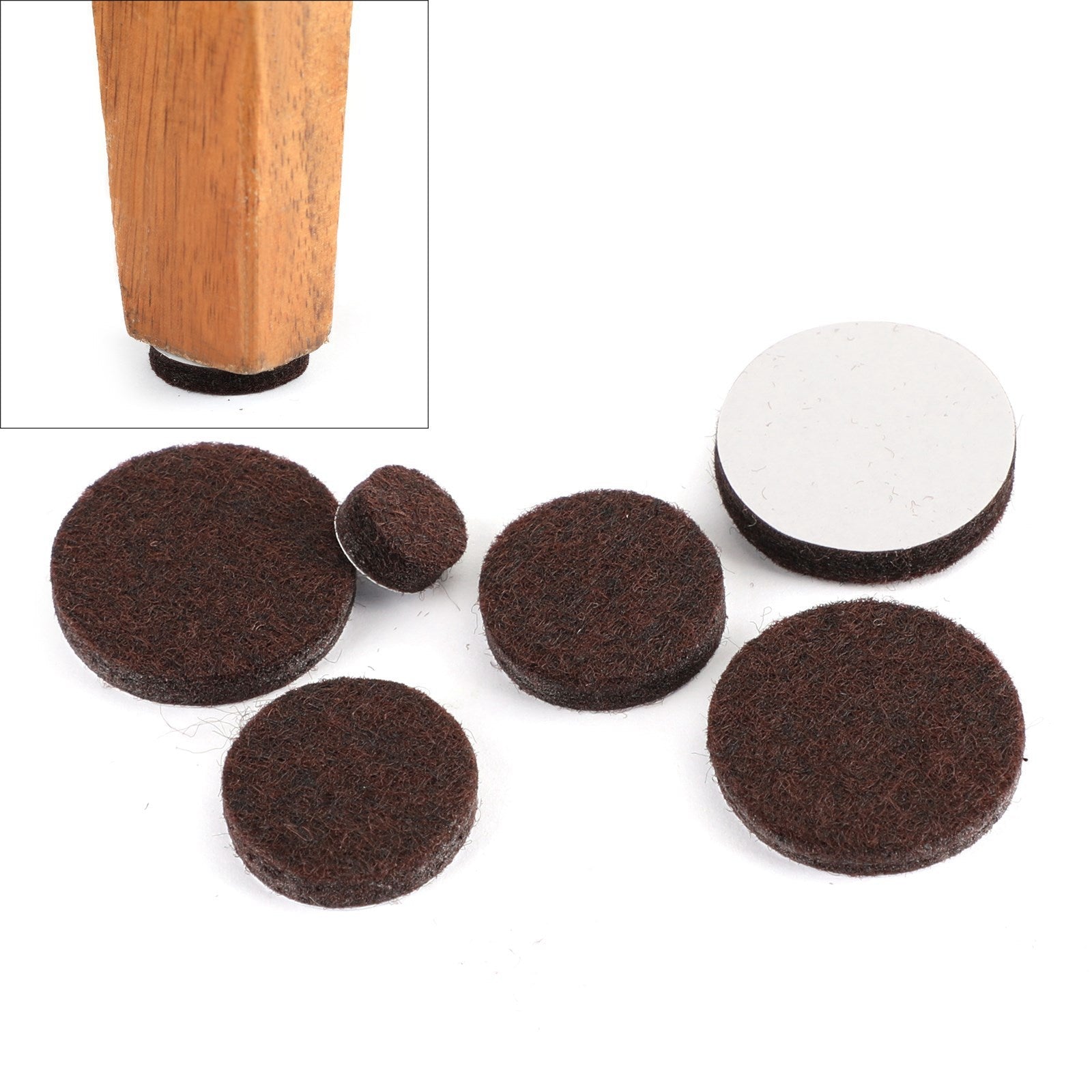 357 Piece Self-Stick Furniture Felt Pads for Hard Surfaces Brown