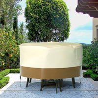 420D Heavy Duty Circular Waterproof Patio Furniture Cover – Outdoor Table & Chair Protection, 239x58cm