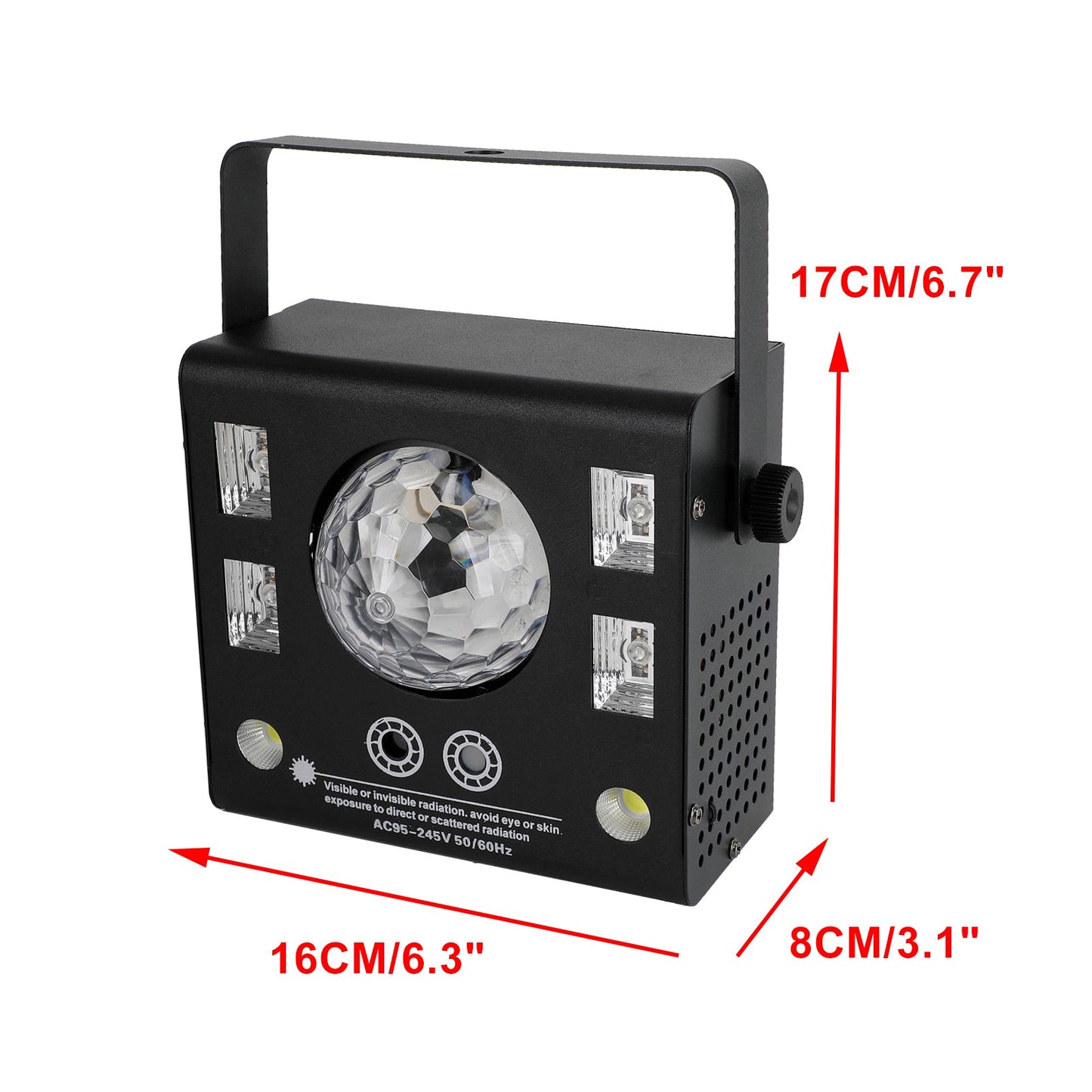 4-in-1 RGB LED Disco Party Light – DJ Stage Magic Ball Strobe & Beam DMX Lighting