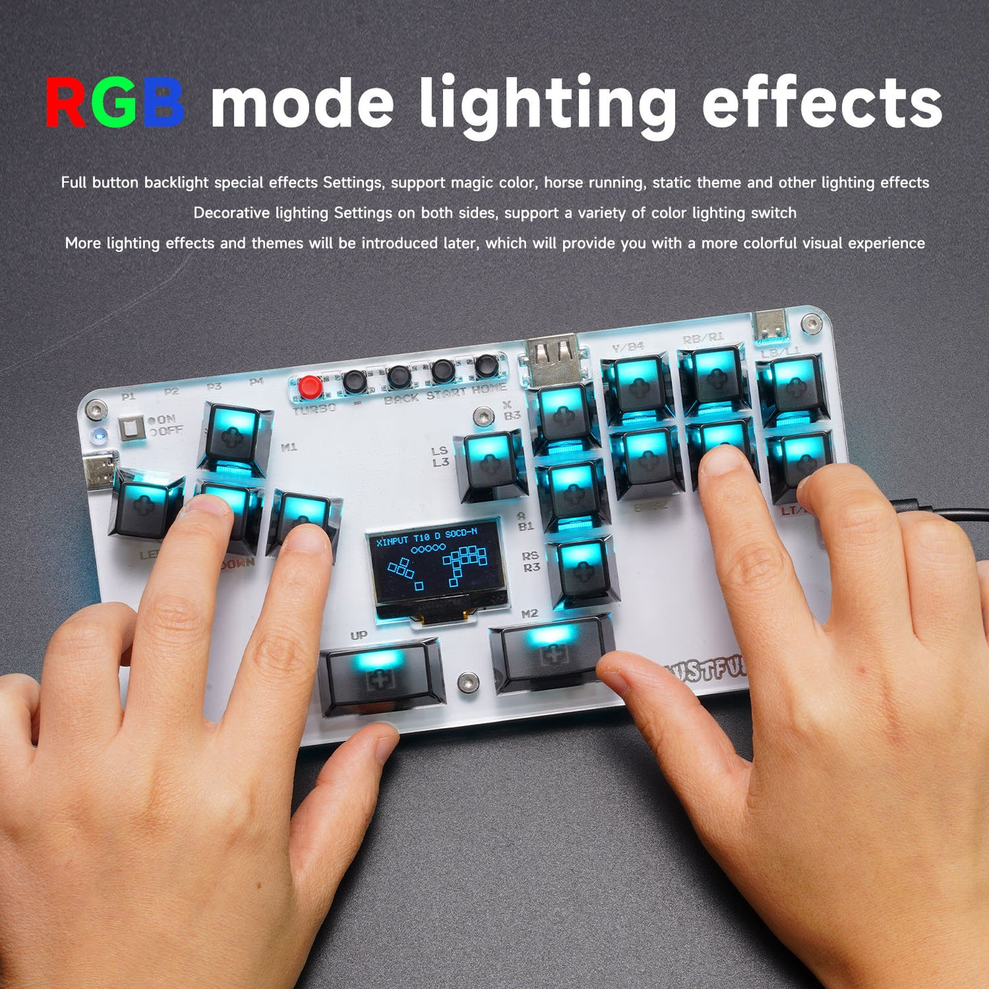 MustFun Hitbox Mini Stickless Controller Suitable For PC/PS3/PS4/Switch etc.