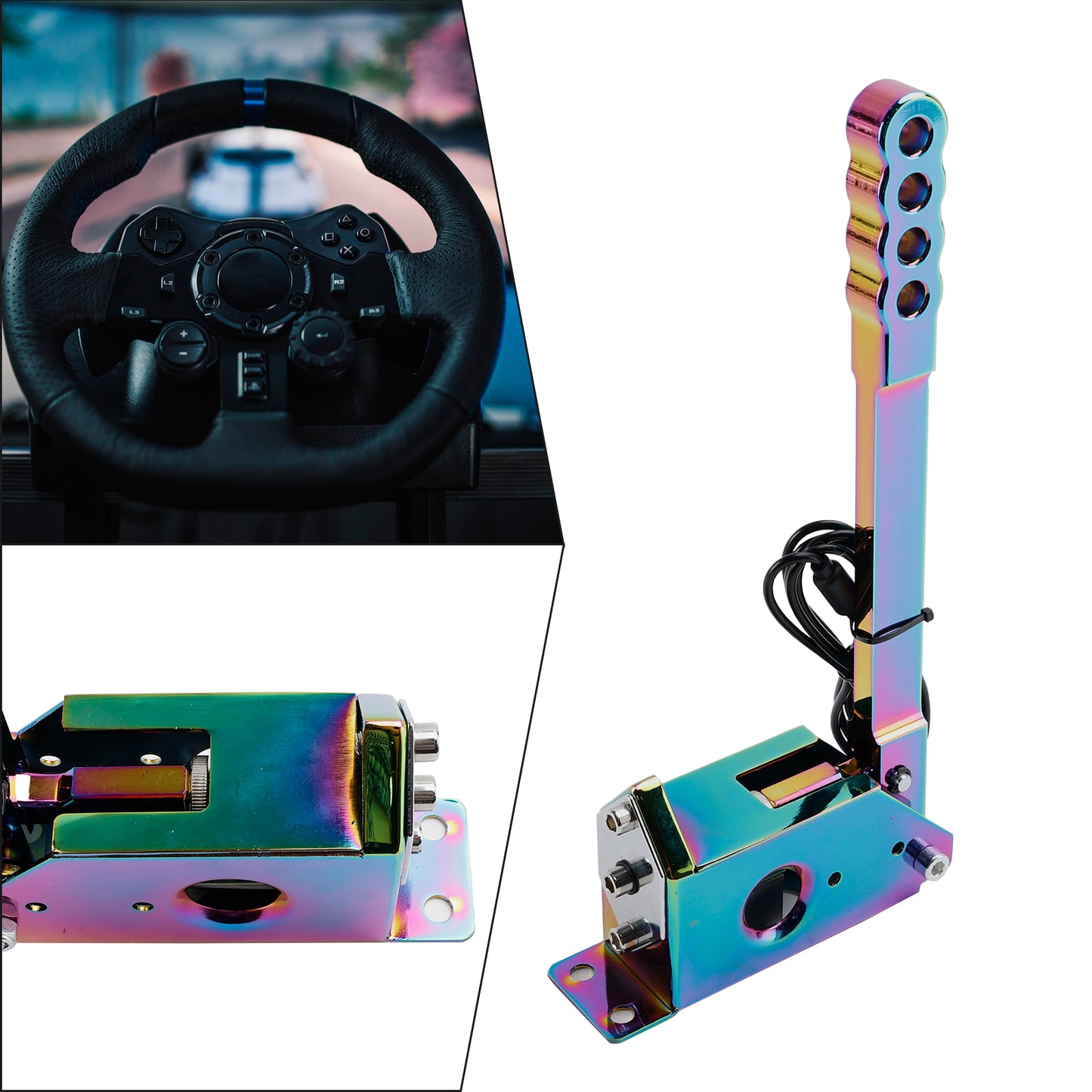 14Bit SIM USB Handbrake For Assetto PC Racing Games G25/G27/G29/T300 Neo Chrome