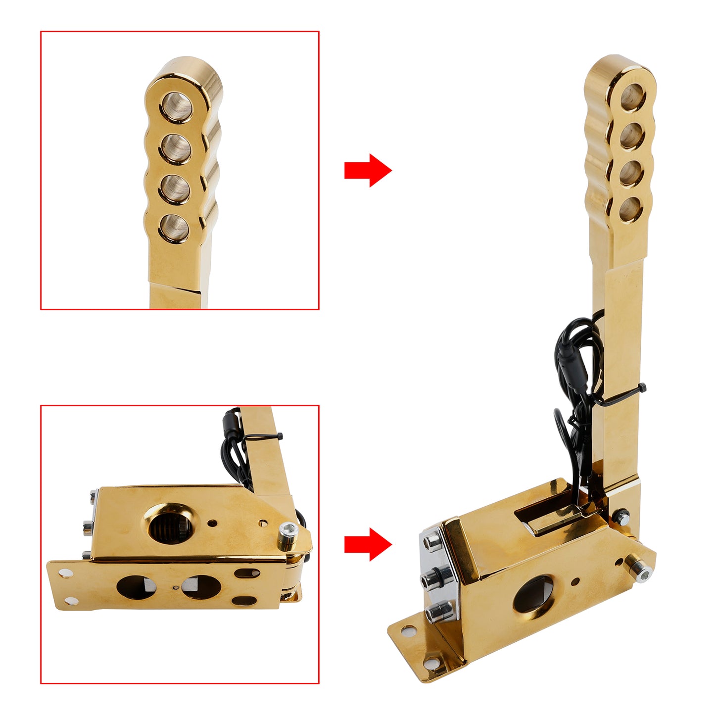 14Bit SIM USB Handbrake For Assetto PC Racing Games G25/G27/G29/T300/T500 Gold