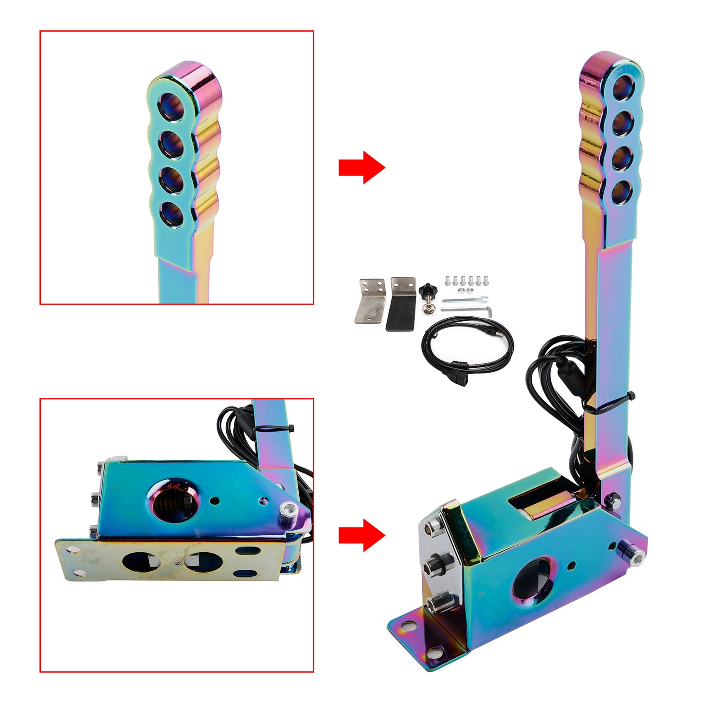 14Bit SIM USB Handbrake For Assetto PC Racing Games G25/G27/G29/T300 Neo Chrome