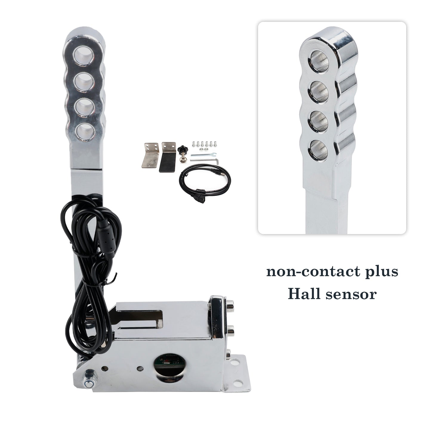 14Bit SIM USB Handbrake For Assetto PC Racing Games G25/G27/G29/T300/T500 Silver