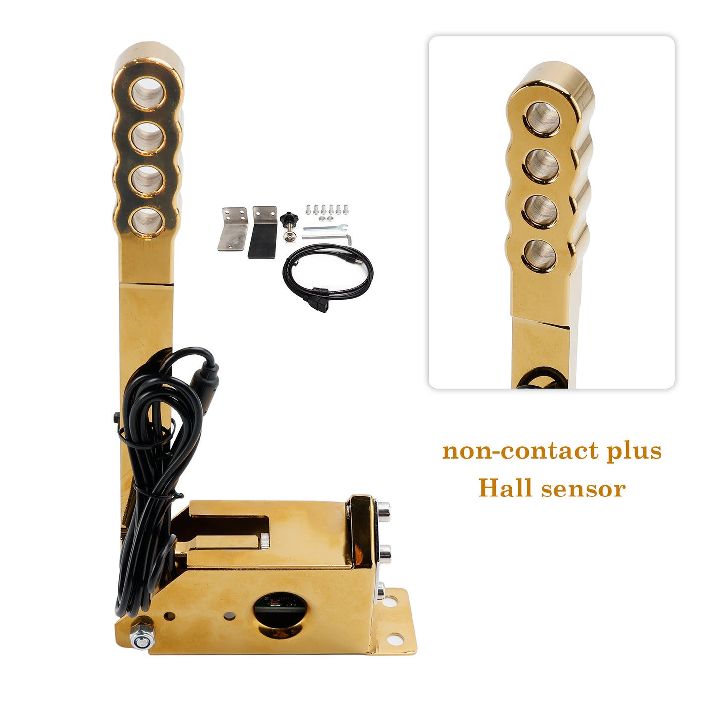 14Bit SIM USB Handbrake For Assetto PC Racing Games G25/G27/G29/T300/T500 Gold