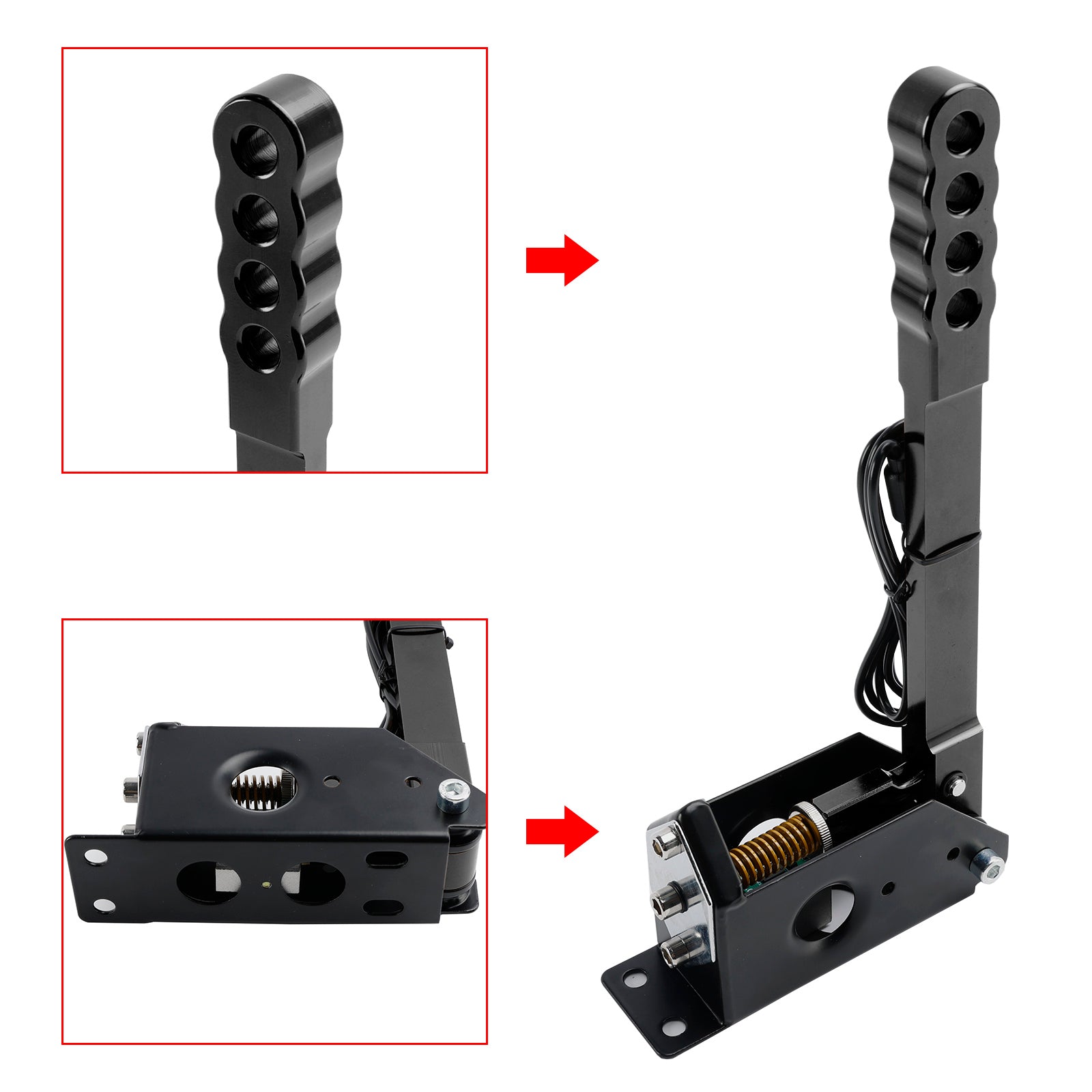 14Bit PC USB Sim Racing Handbrake for G25/G27/G29/T300/T500 For Asseto Black