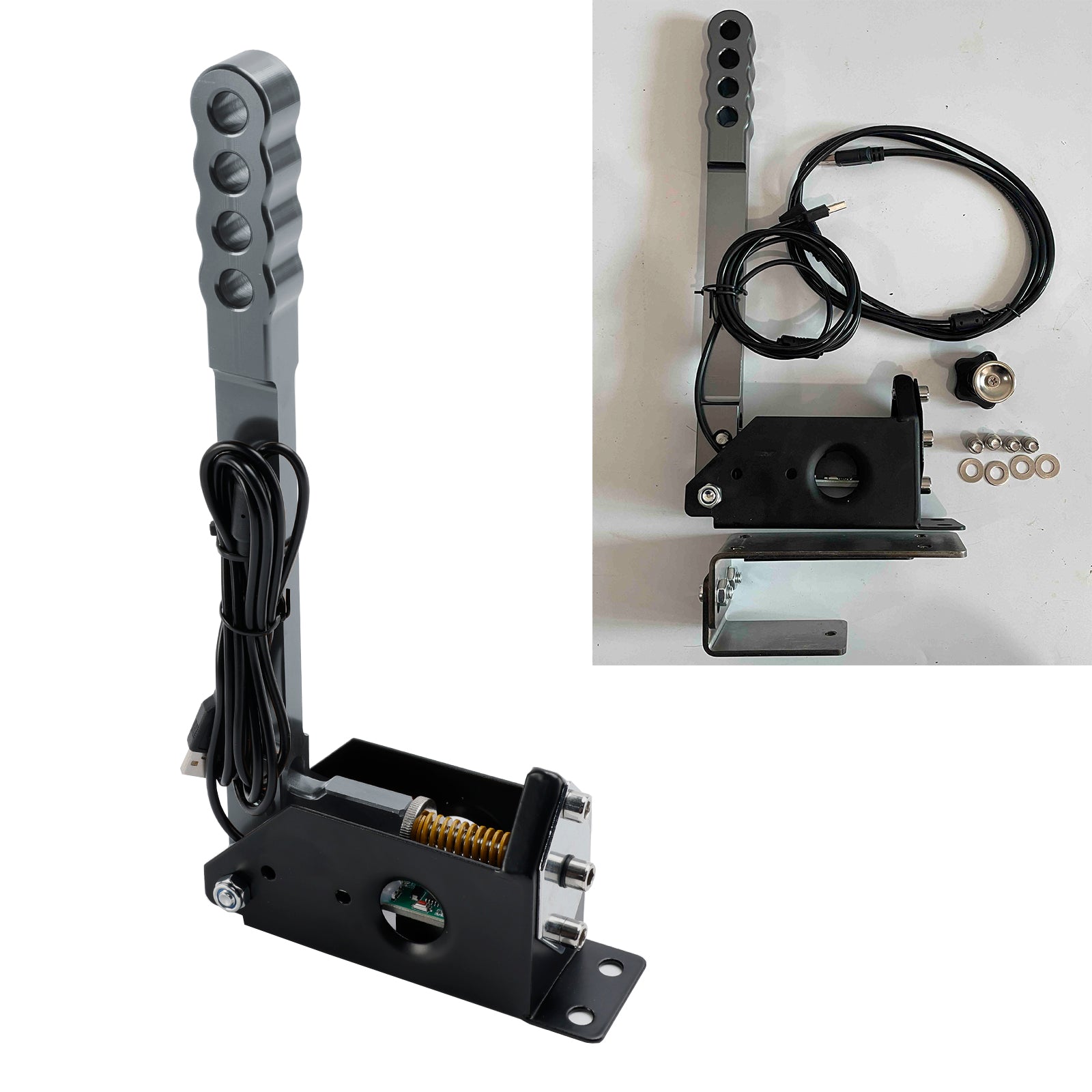 14Bit PC USB Sim Racing Handbrake for G25/G27/G29/T300/T500 For Asseto Silver