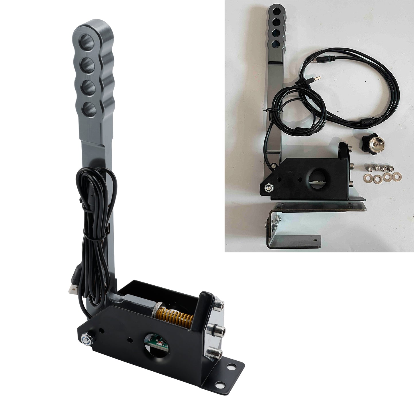 14Bit PC USB Sim Racing Handbrake for G25/G27/G29/T300/T500 For Asseto Silver