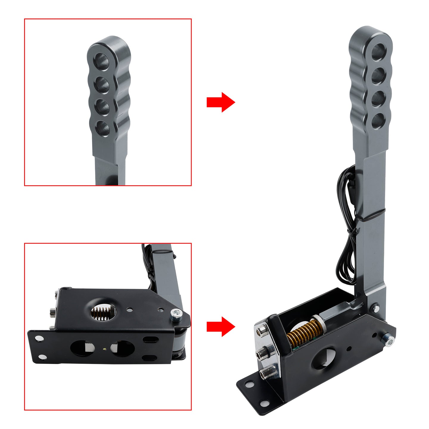 14Bit PC USB Sim Racing Handbrake for G25/G27/G29/T300/T500 For Asseto Silver