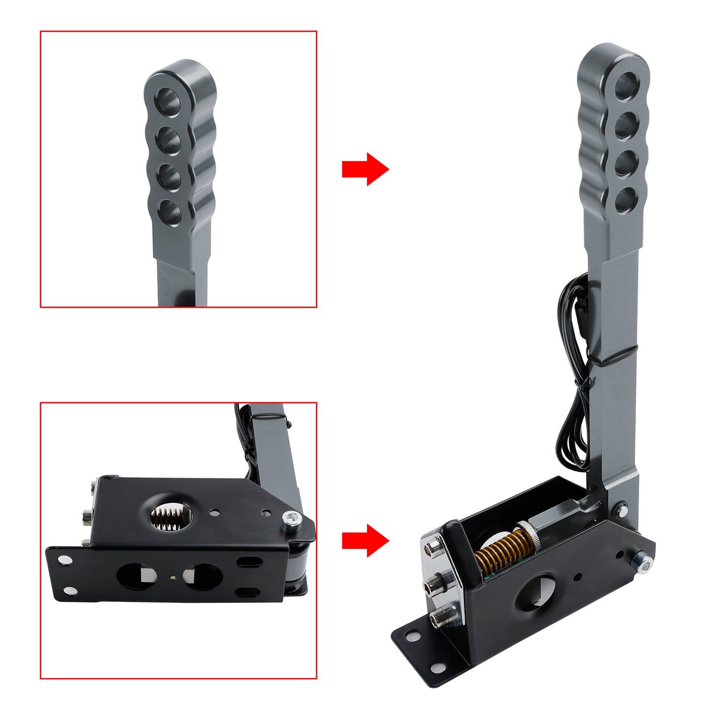 14Bit PC USB Sim Racing Handbrake for G25/G27/G29/T300/T500 For Asseto Silver