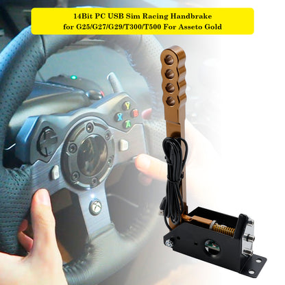 14Bit PC USB Sim Racing Handbrake for G25/G27/G29/T300/T500 For Asseto Gold
