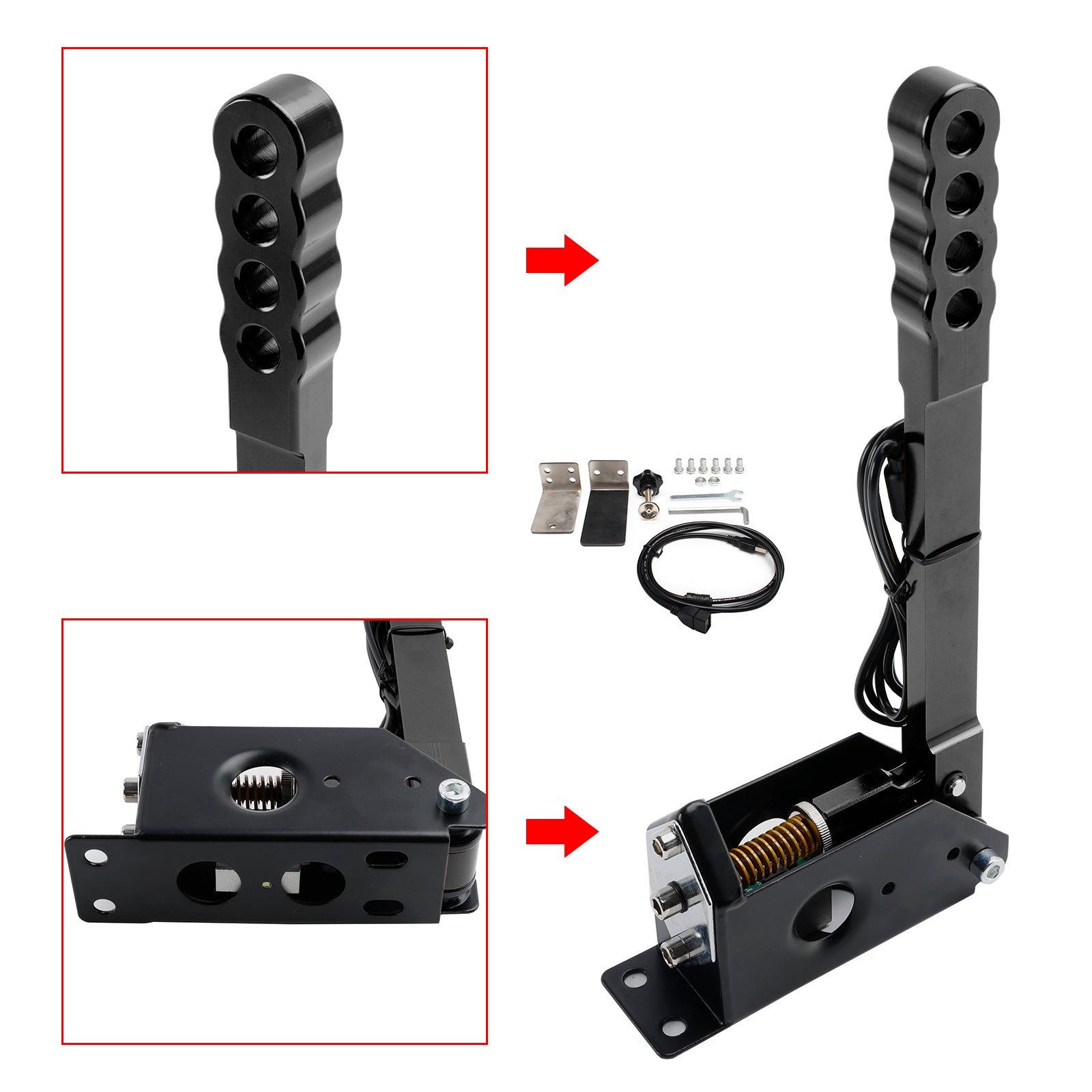 14Bit PC USB Sim Racing Handbrake w clamp for G25/G27/G29/T300/T500 For Asseto