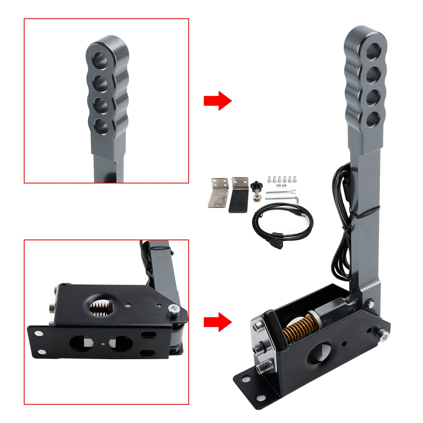 14Bit PC USB Sim Racing Handbrake w clamp for G25/G27/G29/T300/T500 For Asseto