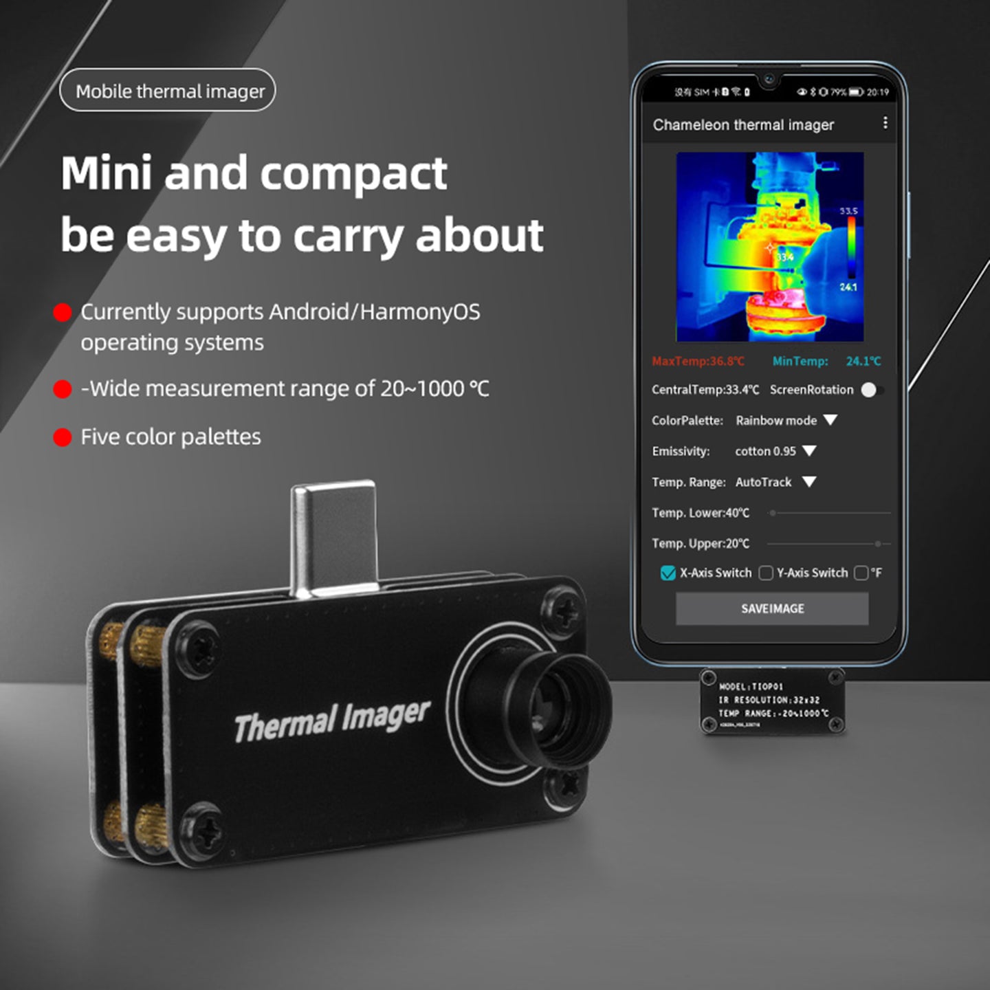 USB Type-C Thermal Imaging Camera For Android Mobile Phone Enhanced Features