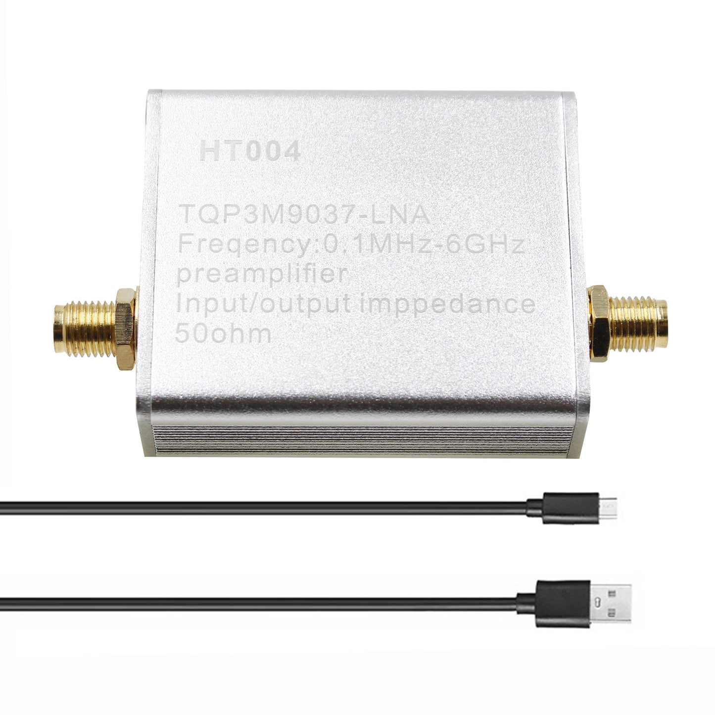 100K-6GHz Full Band Low Noise Amplifier 20dB High Gain Power Preamplifier HT004