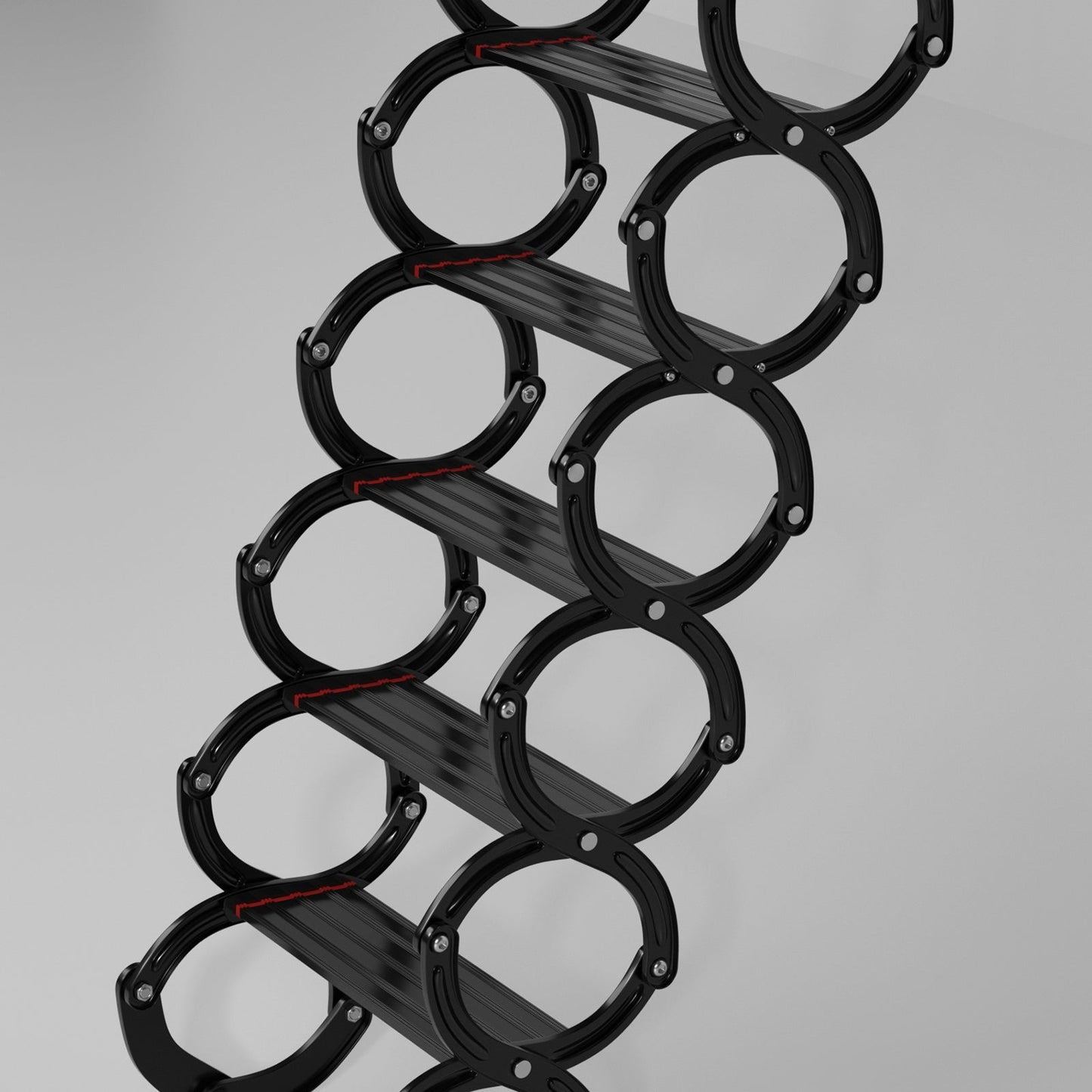 Electric Folding Attic Ladder, 13-Step for up to 11.8ft Ceilings, Fits 35" x 27.5" Opening, 500 lbs Capacity (Black)