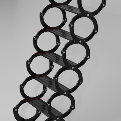 Electric Folding Attic Ladder, 13-Step for up to 11.8ft Ceilings, Fits 35" x 27.5" Opening, 500 lbs Capacity (Black)